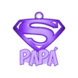 Llavero Super Papá.stl Super Dad Father's Day keychain