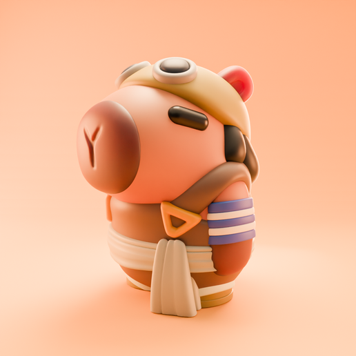 Capibara Usopp / One Piece Figure 3D model