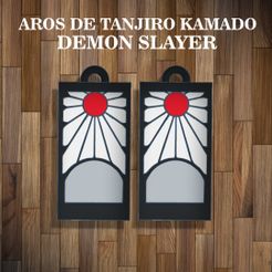 aros-tanjiro-kamado.jpg TANJIRO KAMADO "DEMON SLAYER" HOOPS / KEY CHAIN