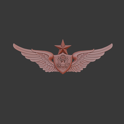 Senior Army Aviation Badge 3d relief .stl file