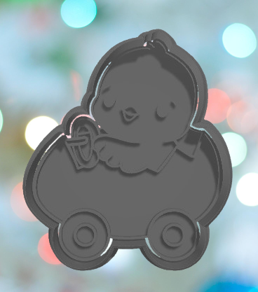 Chick in Egg Car Cookie Cutter