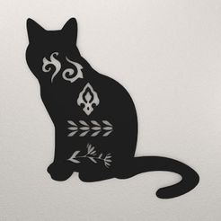 Cat-Wall-Decoration-WASAM7.jpg STL file Cat Wall Decoration WASAM7・3D print model to download