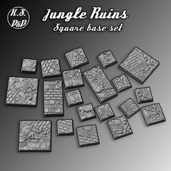 MainSq.jpg OBJ file Jungle Ruins - Square base set・Model to download and 3D print