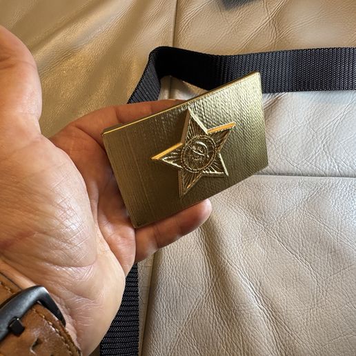 Soviet WWII Belt Buckle - Curved 3D Printable Cosplay Prop