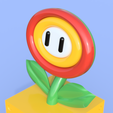 Fire_Flower_Render.png Super Mario Fire or Ice Flower with Switch card storage