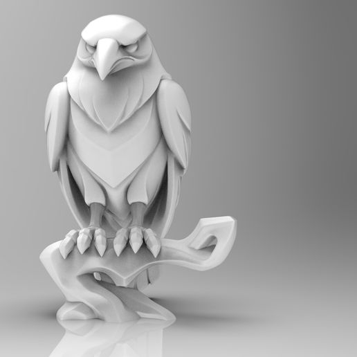 Mystical Raven Minimalist Sculpture 3D model
