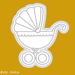 kolica.png STL-Datei Kinderwagen Ausstecher・3D-druckbares Modell zum herunterladen