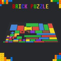 Brick-Puzzle-Plates-001.jpg STL file Brick Puzzle - Plates・3D printable design to download