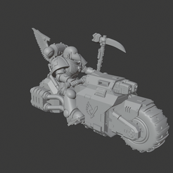 01.png STL file Primaris Space Warrior Black Knights - 28mm miniature - tabletop wargame・3D printable model to download