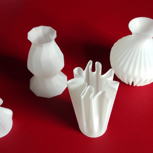 Pack of 4 vases (02) 3D model