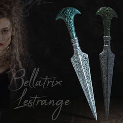 Cover.jpg STL file Bellatrix Lestrange Dagger - Harry Potter・Model to download and 3D print, tolgaaxu