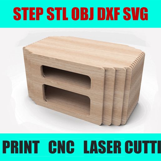 1.jpg Coffee Table with Storage, CNC/Laser Cut, STL/OBJ/STEP/DXF/SVG