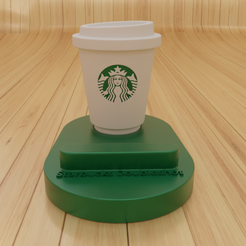 preview01.png Starbucks Phone Stand - Hot Cup - Siren Green