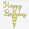 Image-18.jpg Happy Birthday cake topper. Cake decoration. HAPPY BIRTHDAY cake topper.
