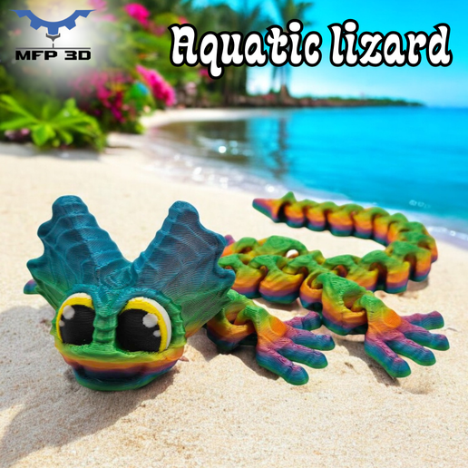 1.png ARTICULATED AQUATIC LIZARD MFP3D -NO SUPPORT - PRINT IN PLACE - SENSORY TOY-FIDGET