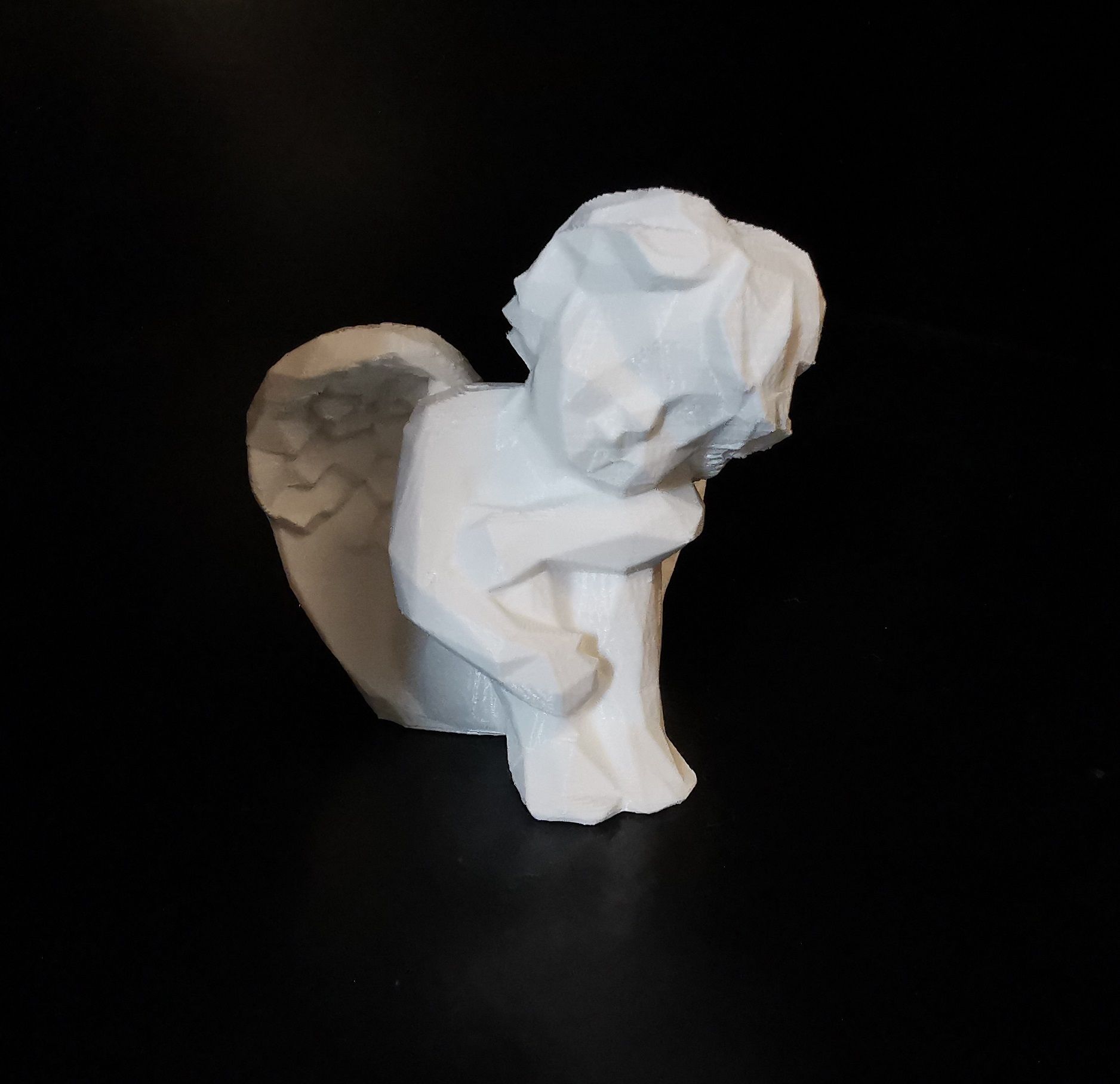 angel_01.jpg Download STL file Low poly Angel resting • 3D printable template, eAgent