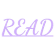 ReadC.stl Read sign for bookshelf