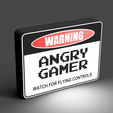 KS3DPrints-LightBox-Warning-Angry-Gamer-1.png Warning Angry Gamer LED LightBox Lamp