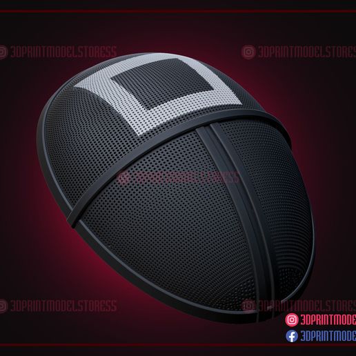 Squid_Game_soldier_mask_3d_print_model_09.jpg Squid Game Soldier Mask - Squid Game Mask for Cosplay - Costume - Toy