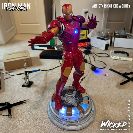 Wicked Marvel Iron Man 2023 Sculpture: Tested and ready for 3d printing