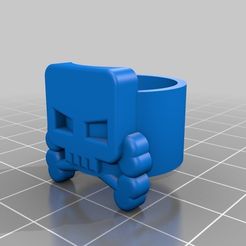 Skull_And_Crossbones_Ring_Ninja6.jpg Free 3D file Skull And Crossbones Ring - Scalable and Editable・3D print design to download
