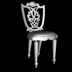 Stul-1.jpg STL file Vintage Chair・3D printer design to download