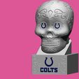 coutls1.jpg NFL Indianapolis Colts Sugar Skull Statue - 3D print