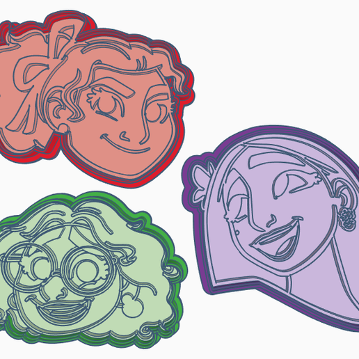 Cortantes Encanto - Luisa + Maribel + Isabela 3D model