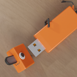 renderpoch2.png STL file Usb case pochita chainsaw man・3D printing template to download