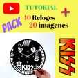 Sin Título(121).png Archivo STL Tutorial vinilo reloj de pared KISS・Design para impresora 3D para descargar