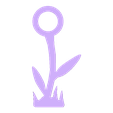 Flower magnet_stalk.stl Flower - Fridge Magnet