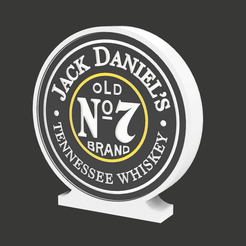 jack-allumé-coté.png STL file jack daniel's whiskey logo lamp・3D printer model to download