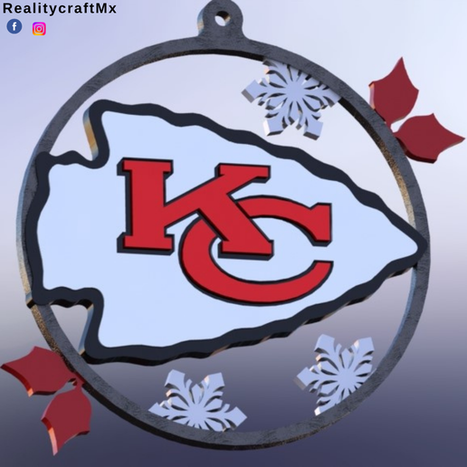Kansas City Chiefs esfera navideña (Christmas Ornament)