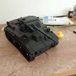 1932785a-31f9-451a-a0af-997b74629575.jpg Free STL file RC Light tank Mk. VII Tetrarch 1/20 scale model base split for small printbed・3D print model to download