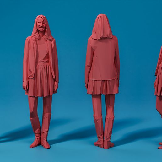 LowPolyHumans_33_Set_A_006.jpg Low Poly Humans Set A 33 models 3D printable