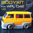 S0DYKIT BLACK FoR WPL D442 Vale) WPL D42 RC BODYKIT by BLACKBOX 1-10th