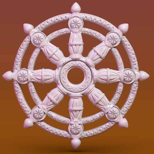 Wheel of dharma 3D model