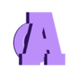 A_charm.stl AlphaCharm Set: Customizable Alphabet Jibbitz for Crocs