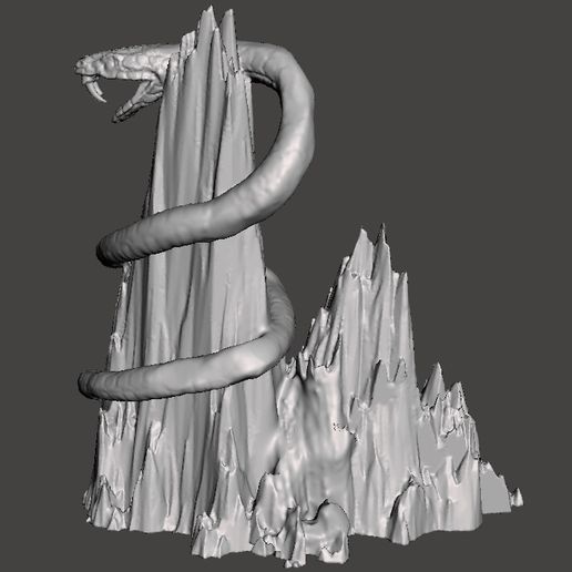 Snake Mountain motu 3D model
