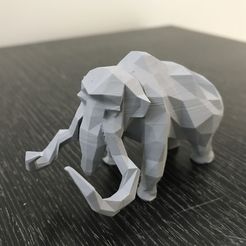 IMG_2333.JPG STL file Low-poly mammoth・3D printable model to download, WONGLK519