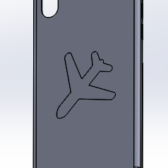 arrière.PNG Free STL file hull iphone X plane・Object to download and to 3D print