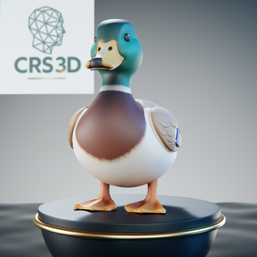 Cute Stylized Mallard Duck Waterfowl Bird Figurine
