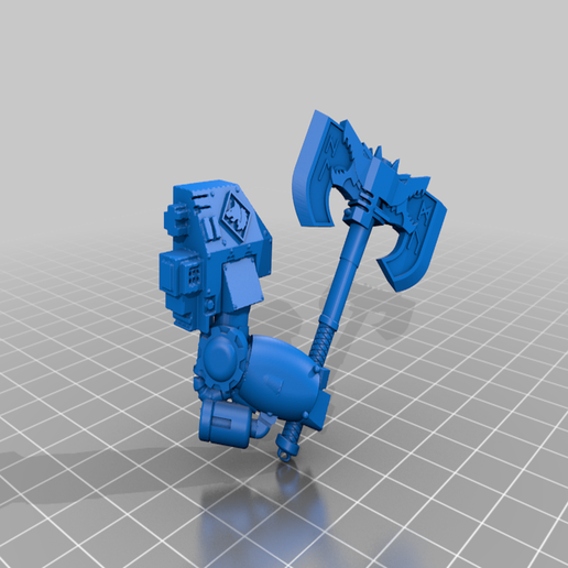 Venerable Axe and Shield 3D model