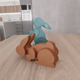 untitled2.png 3D Easter Bunny 2 Decor as 3D Stl File & Easter Gift, Bunny Rabbit, 3D Printing, Bunny Ears, 3D Print File, Easter Decor, Easter Rabbit
