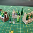 IMG_20210208_121450.jpg STL file Dollhouse: bottles and bottles carriers set・3D printing idea to download