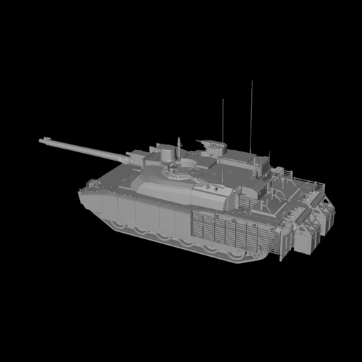 French "Leclerc" AZUR tank 3D model material 3D model