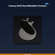 01_hero.png Fantasy Wolf Head Medallion Pendant - 3D Printable STL File