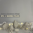 Christmas-Village-STL.png Santa’s Christmas Village – 3D Print STL + Bambu Files | Christmas Village Collection Part 2 | Santa’s House, Toy Factory, Reindeer Stable