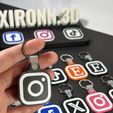 IMG_17063.jpg NFC Keychains Set – Social Media Logo Set (YouTube, TikTok, Instagram, Facebook, X, Etsy) – keychains with NFC chip slot
