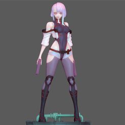 1.jpg 3D file LUCY CYBERPUNK EDGERUNNERS 2077 ANIME GIRL CHARACTER 3D PRINT・3D printable design to download